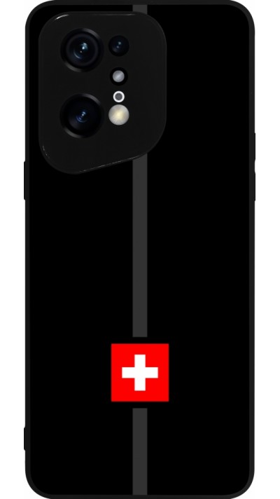 Coque OPPO Find X5 Pro - Silicone rigide noir Canton CH noir