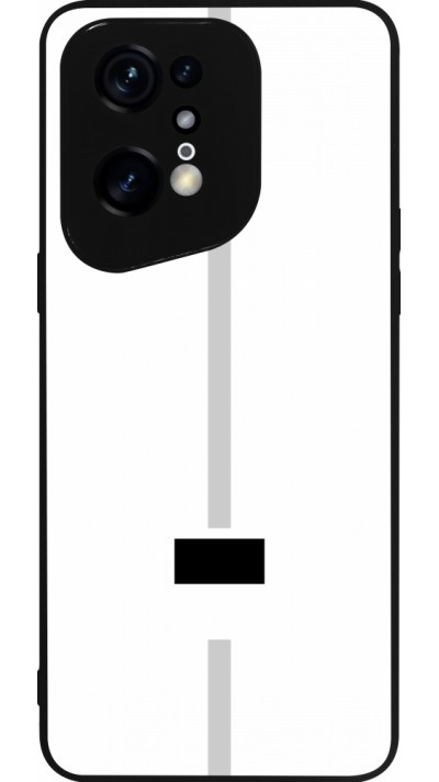 Coque OPPO Find X5 Pro - Silicone rigide noir Canton FR blanc