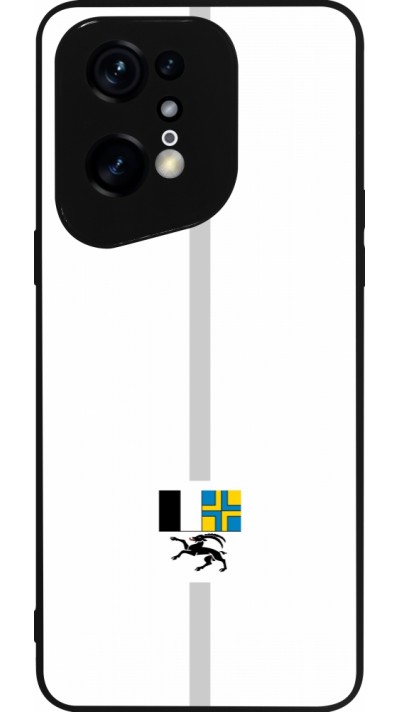 Coque OPPO Find X5 Pro - Silicone rigide noir Canton GR blanc