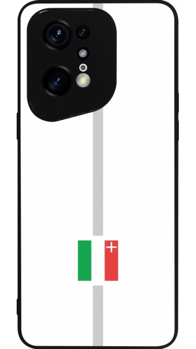 Coque OPPO Find X5 Pro - Silicone rigide noir Canton NE blanc