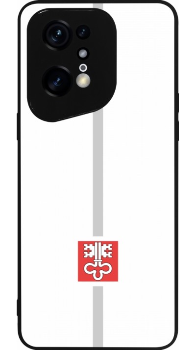 Coque OPPO Find X5 Pro - Silicone rigide noir Canton NW blanc
