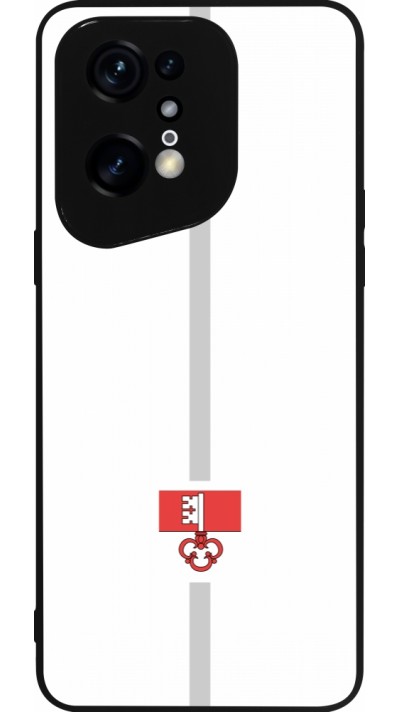 Coque OPPO Find X5 Pro - Silicone rigide noir Canton OW blanc