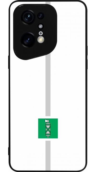 Coque OPPO Find X5 Pro - Silicone rigide noir Canton SG blanc