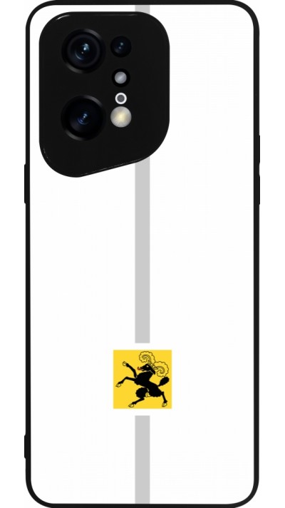 Coque OPPO Find X5 Pro - Silicone rigide noir Canton SH blanc