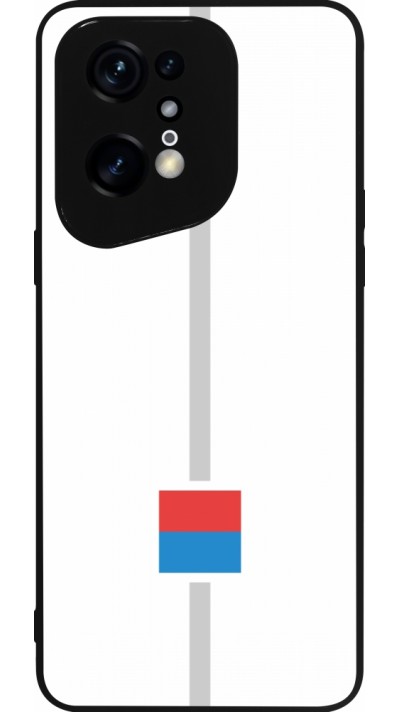 Coque OPPO Find X5 Pro - Silicone rigide noir Canton TI blanc
