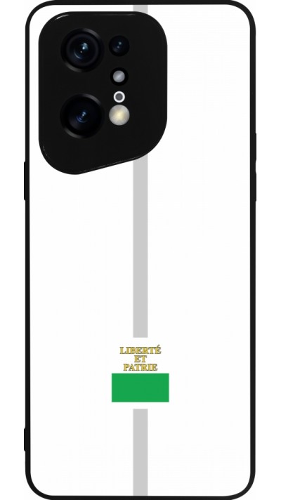 Coque OPPO Find X5 Pro - Silicone rigide noir Canton VD blanc