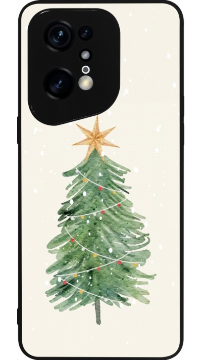 OPPO Find X5 Pro Case Hülle - Silikon schwarz Christmas 25 Sketch Tree