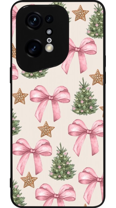 OPPO Find X5 Pro Case Hülle - Silikon schwarz Christmas 25 Vintage Ribbons
