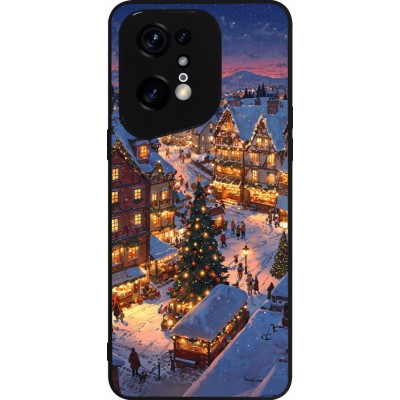 OPPO Find X5 Pro Case Hülle - Silikon schwarz Christmas 25 Xmas Village
