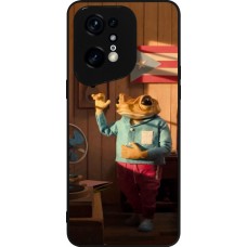 OPPO Find X5 Pro Case Hülle - Silikon schwarz Dancing frog DTMF