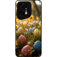 OPPO Find X5 Pro Case Hülle - Silikon schwarz Easter 2026 Decorated eggs