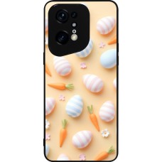OPPO Find X5 Pro Case Hülle - Silikon schwarz Easter 2026 Pattern Easter