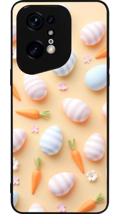 OPPO Find X5 Pro Case Hülle - Silikon schwarz Easter 2026 Pattern Easter