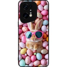 OPPO Find X5 Pro Case Hülle - Silikon schwarz Easter 2026 Rabbit fun