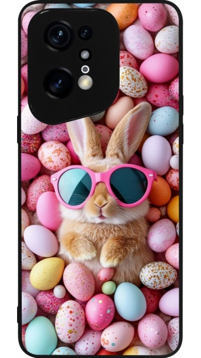 OPPO Find X5 Pro Case Hülle - Silikon schwarz Easter 2026 Rabbit fun