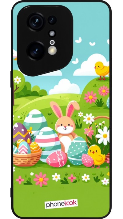 OPPO Find X5 Pro Case Hülle - Silikon schwarz Ostern 2025 Gruen
