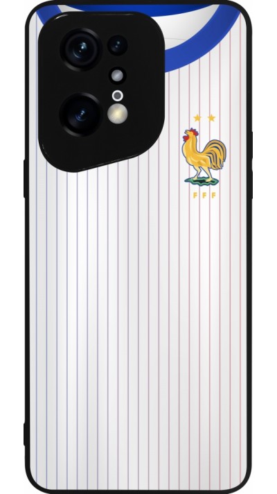 OPPO Find X5 Pro Case Hülle - Silikon schwarz Frankreich Away personalisierbares Fussballtrikot