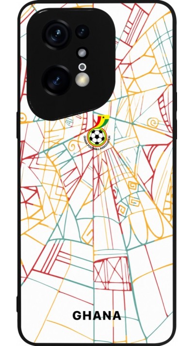 OPPO Find X5 Pro Case Hülle - Silikon schwarz Ghana 2026 personalisierbares Fussballtrikot