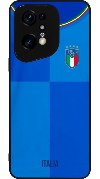 OPPO Find X5 Pro Case Hülle - Silikon schwarz Italien 2022 personalisierbares Fußballtrikot