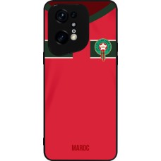 OPPO Find X5 Pro Case Hülle - Silikon schwarz Marokko 2022 personalisierbares Fussballtrikot