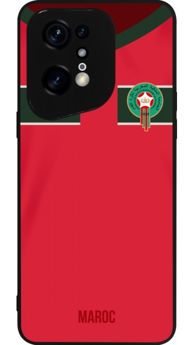 OPPO Find X5 Pro Case Hülle - Silikon schwarz Marokko 2022 personalisierbares Fussballtrikot