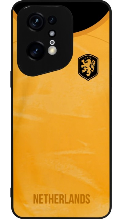 OPPO Find X5 Pro Case Hülle - Silikon schwarz Holland 2022 personalisierbares Fußballtrikot