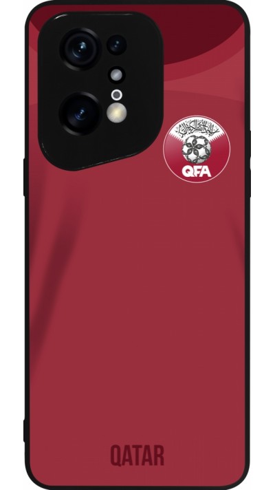OPPO Find X5 Pro Case Hülle - Silikon schwarz Katar 2022 personalisierbares Fussballtrikot