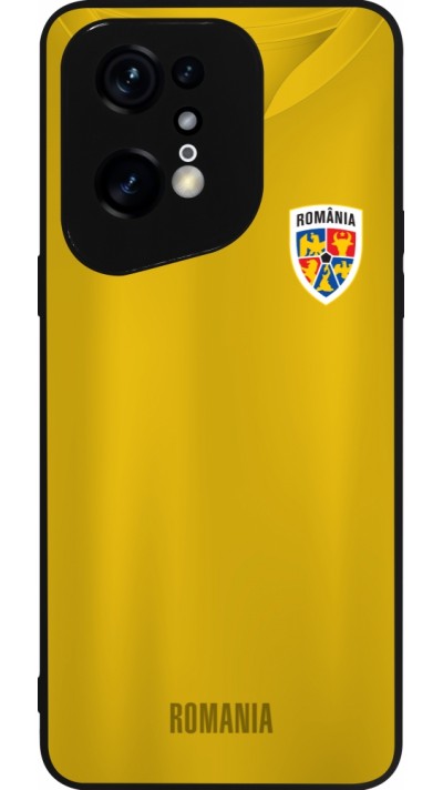 OPPO Find X5 Pro Case Hülle - Silikon schwarz Fussballtrikot Rumänien