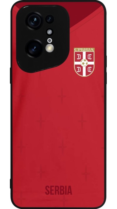 OPPO Find X5 Pro Case Hülle - Silikon schwarz Serbien 2022 personalisierbares Fussballtrikot