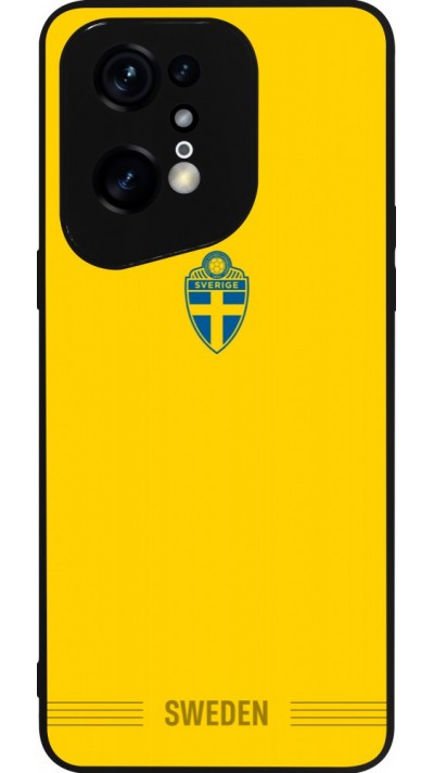 OPPO Find X5 Pro Case Hülle - Silikon schwarz Schweden 2026 personalisierbares Fussballtrikot