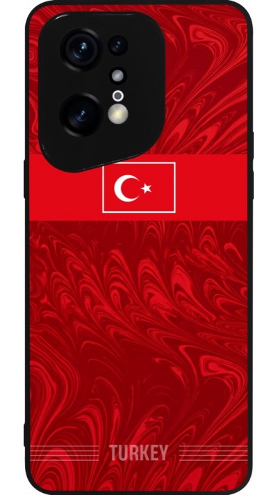 OPPO Find X5 Pro Case Hülle - Silikon schwarz Türkei 2026 personalisierbares Fussballtrikot