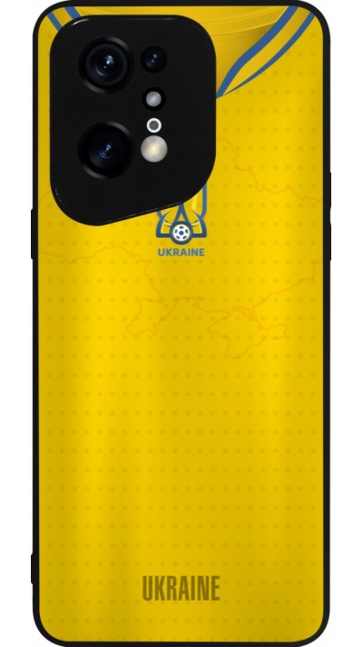 OPPO Find X5 Pro Case Hülle - Silikon schwarz Fussballtrikot Ukraine