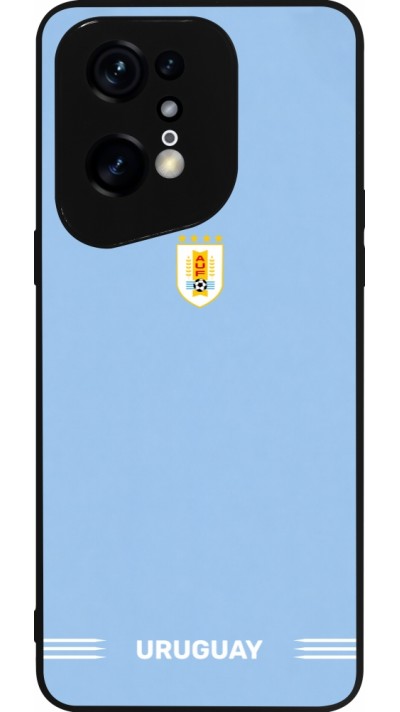 OPPO Find X5 Pro Case Hülle - Silikon schwarz Uruguay 2026 personalisierbares Fussballtrikot
