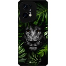 OPPO Find X5 Pro Case Hülle - Silikon schwarz Forest Lion