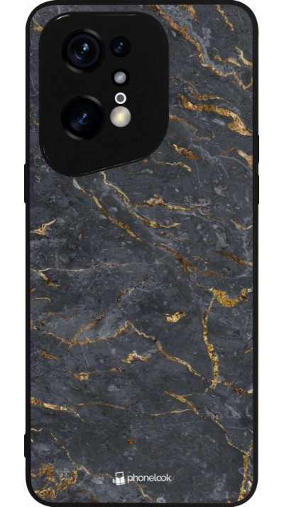 OPPO Find X5 Pro Case Hülle - Silikon schwarz Grey Gold Marble