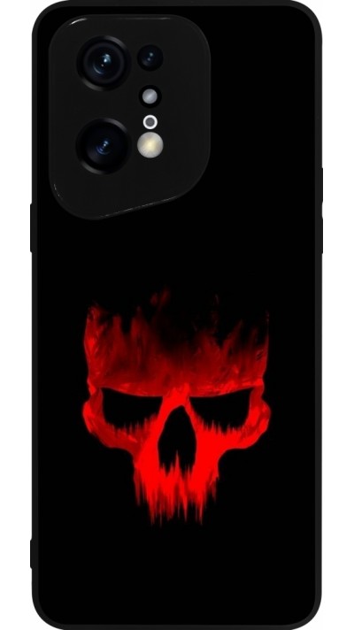OPPO Find X5 Pro Case Hülle - Silikon schwarz Halloween 2023 scary skull