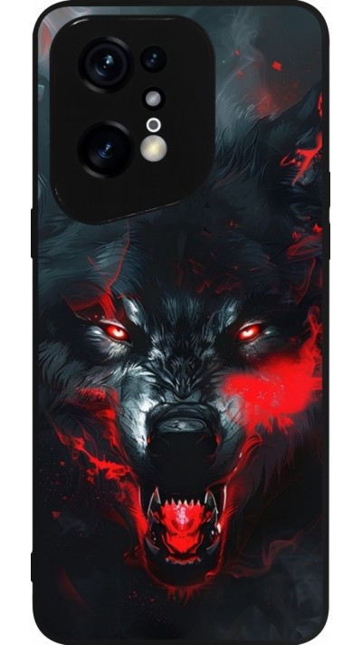 OPPO Find X5 Pro Case Hülle - Silikon schwarz Halloween 2024 mad werewolf