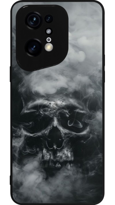 OPPO Find X5 Pro Case Hülle - Silikon schwarz Halloween 2024 smoky skull
