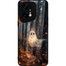 OPPO Find X5 Pro Case Hülle - Silikon schwarz Halloween 2025 Ghost in the forest