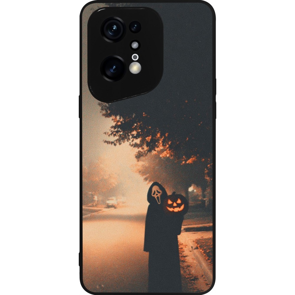OPPO Find X5 Pro Case Hülle - Silikon schwarz Halloween 2025 Scream
