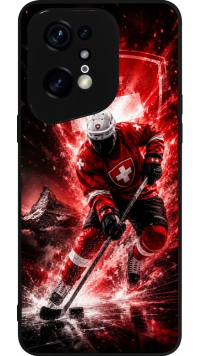OPPO Find X5 Pro Case Hülle - Silikon schwarz Hockey World Championship Player
