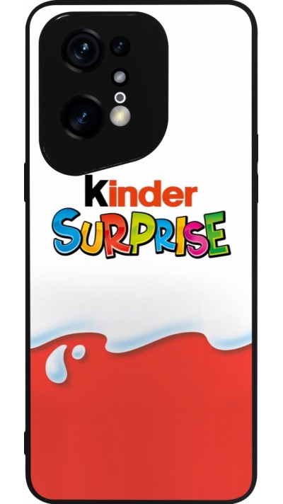 Coque OPPO Find X5 Pro - Silicone rigide noir Kinder Surprise