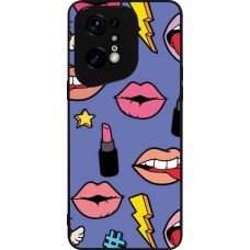 OPPO Find X5 Pro Case Hülle - Silikon schwarz Lips and lipgloss