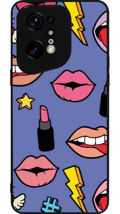 OPPO Find X5 Pro Case Hülle - Silikon schwarz Lips and lipgloss