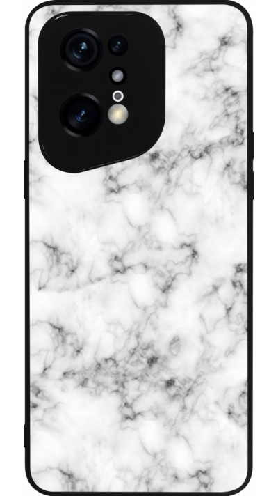 OPPO Find X5 Pro Case Hülle - Silikon schwarz Marble 01