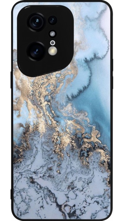 OPPO Find X5 Pro Case Hülle - Silikon schwarz Marble 04