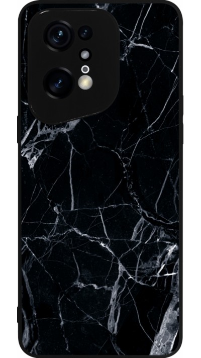 OPPO Find X5 Pro Case Hülle - Silikon schwarz Marble Black 01