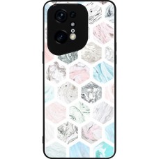 OPPO Find X5 Pro Case Hülle - Silikon schwarz Marble Everything