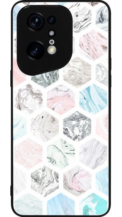 OPPO Find X5 Pro Case Hülle - Silikon schwarz Marble Everything