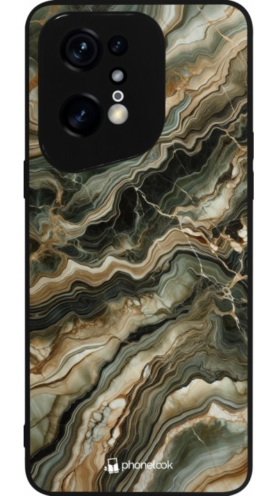 OPPO Find X5 Pro Case Hülle - Silikon schwarz Oliv Marmor